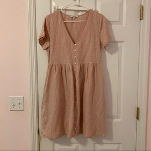Madewell Light Pink Button Down Dress